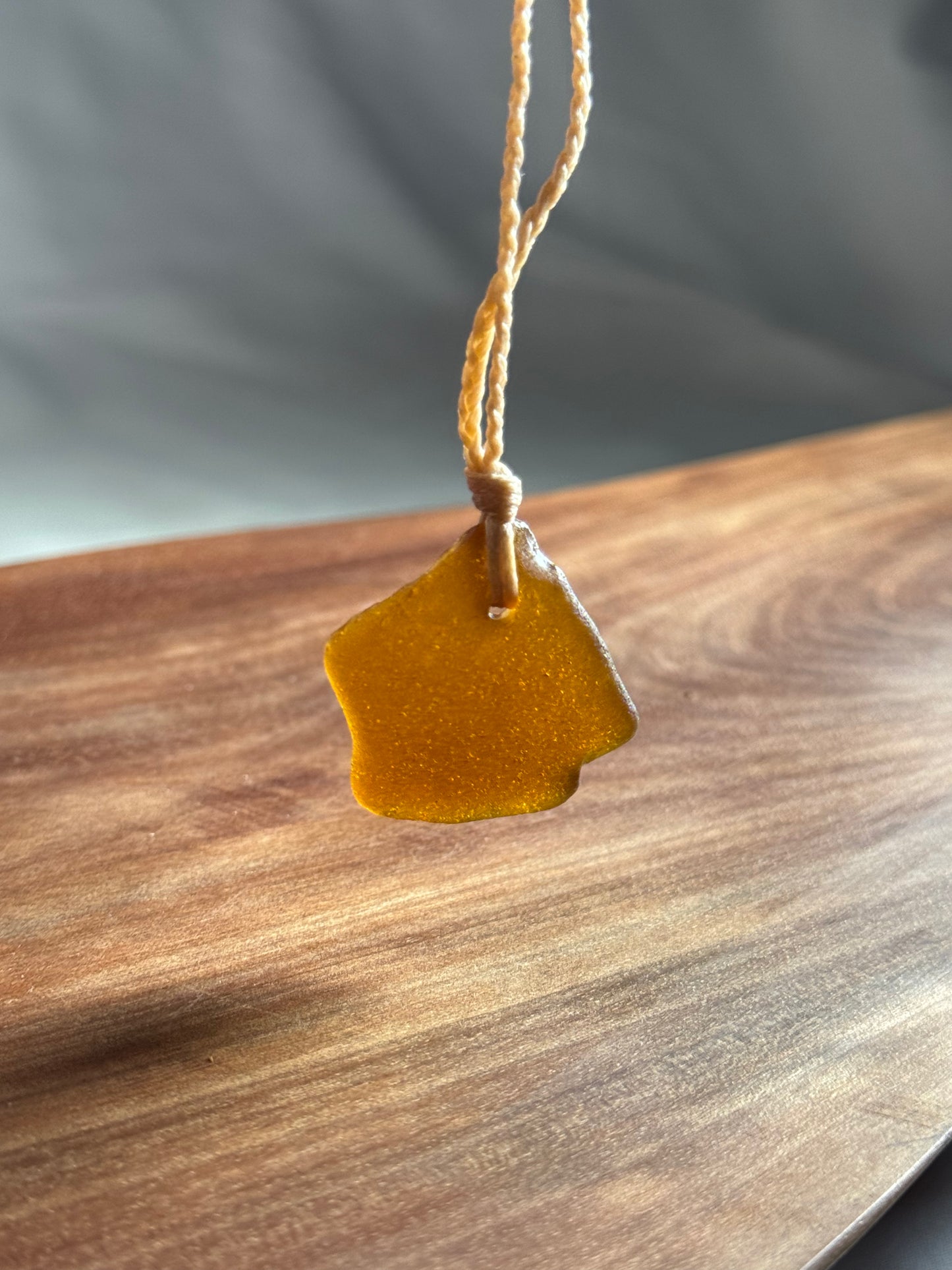 Salty Dawn Sea Glass Necklace - Brown Bottle