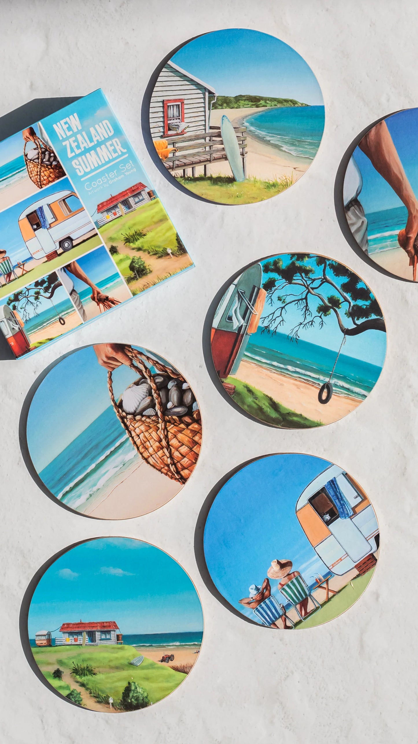 Graham Young - New Zealand - Summer Coaster Set