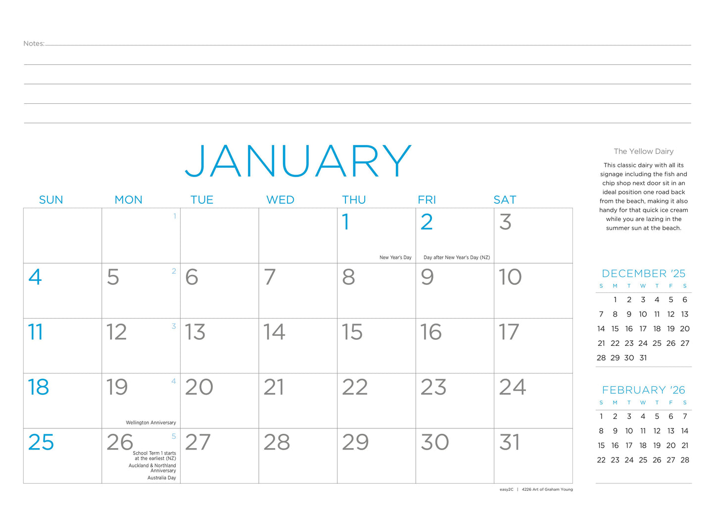 Art of Graham Young 2026 Calendar