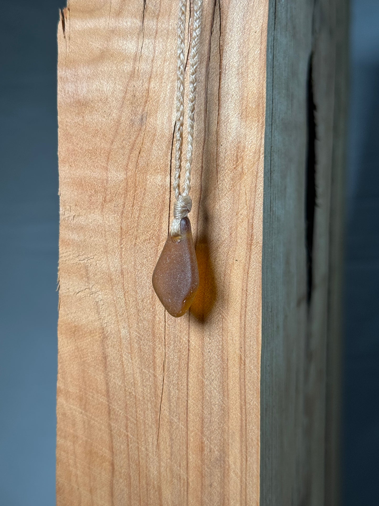 Salty Dawn Sea Glass Necklace - Small Brown