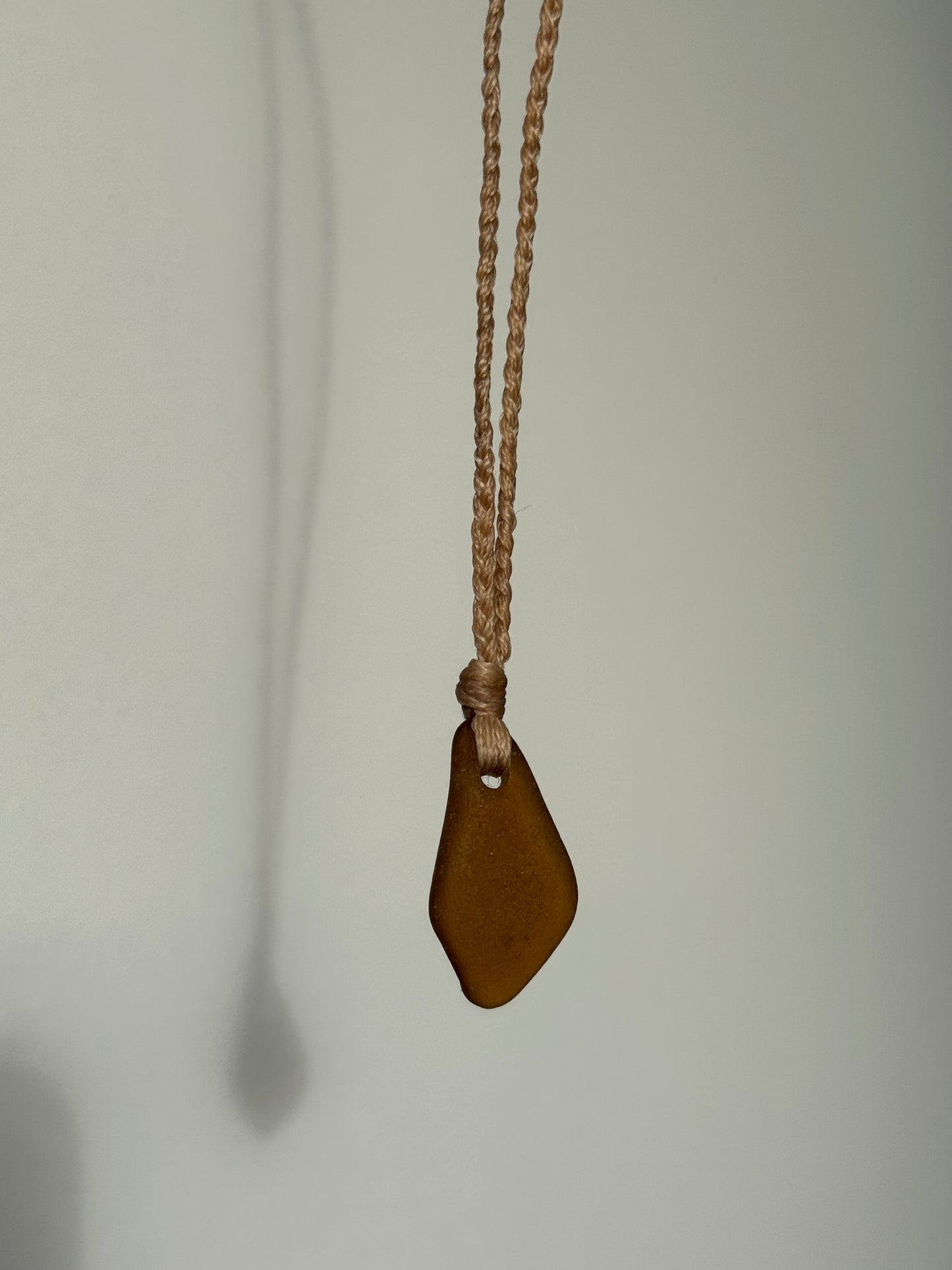 Salty Dawn Sea Glass Necklace - Small Brown