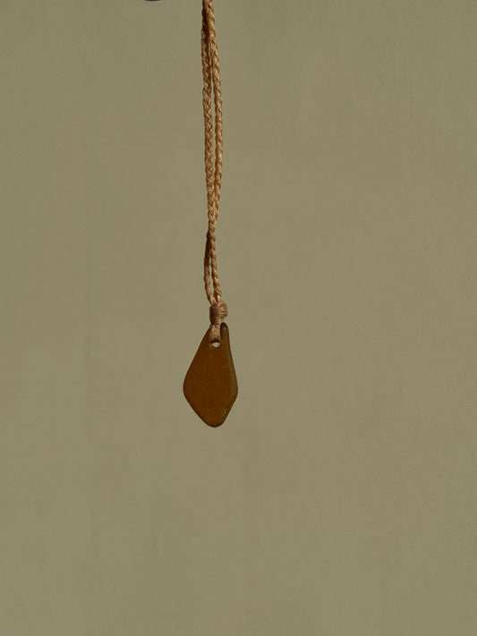 Salty Dawn Sea Glass Necklace - Small Brown
