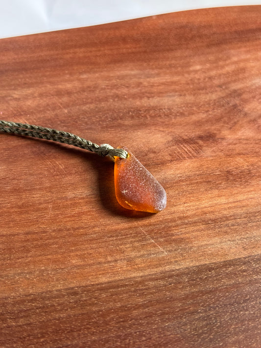Salty Dawn Sea Glass Necklace - Little Brown