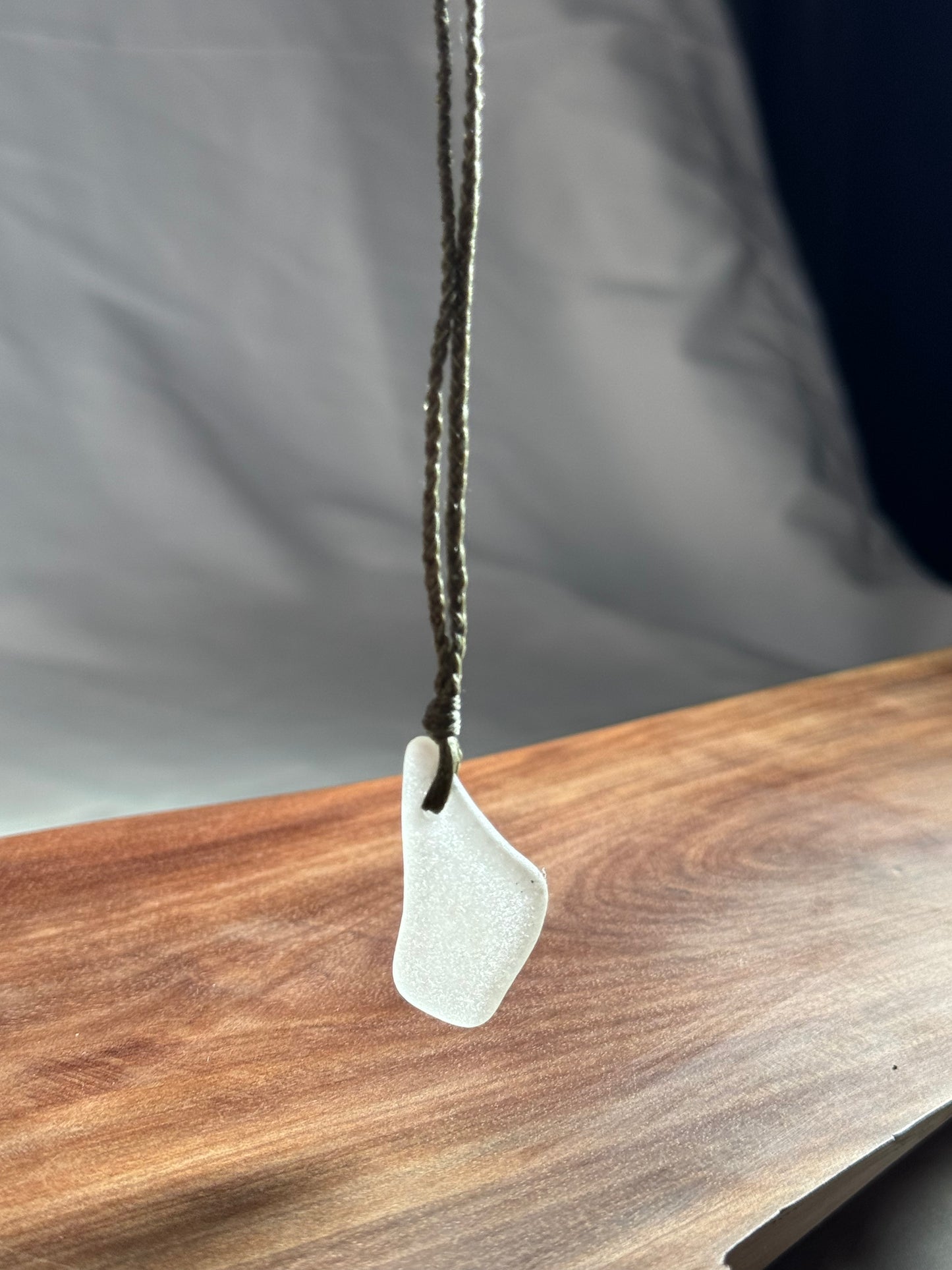 Salty Dawn Sea Glass Necklace - White